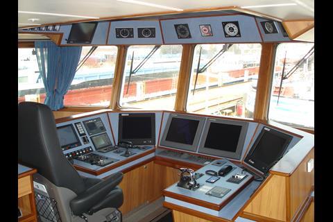 The control console aboard 'Viking' housed all of the vital controls to navigate and operate the tug.